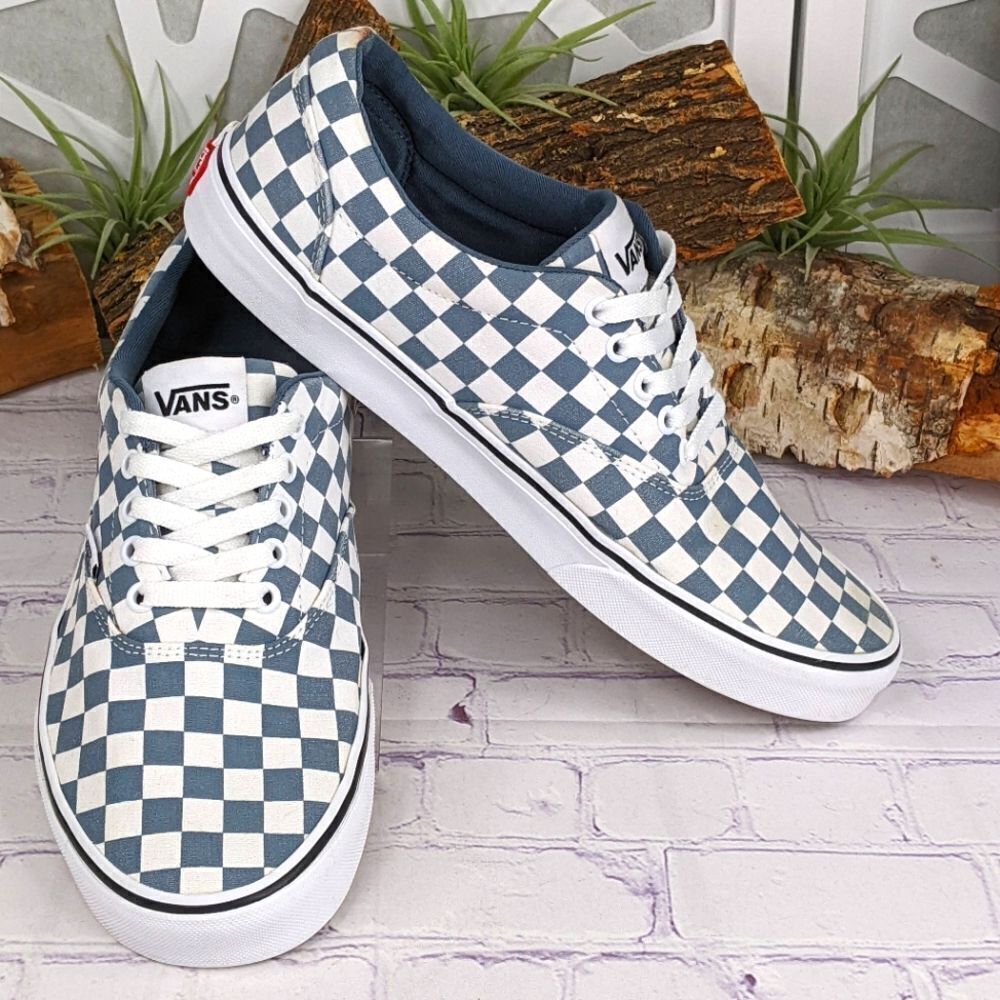VANS Doheny Checkerboard Blue/Mirage White Skater Shoe Sneakers